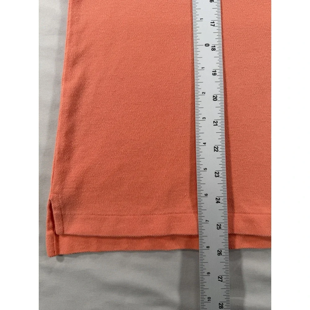 Ralph Lauren Men's L Classic Fit Polo Shirt Orange Short Sleeve Cotton Solid